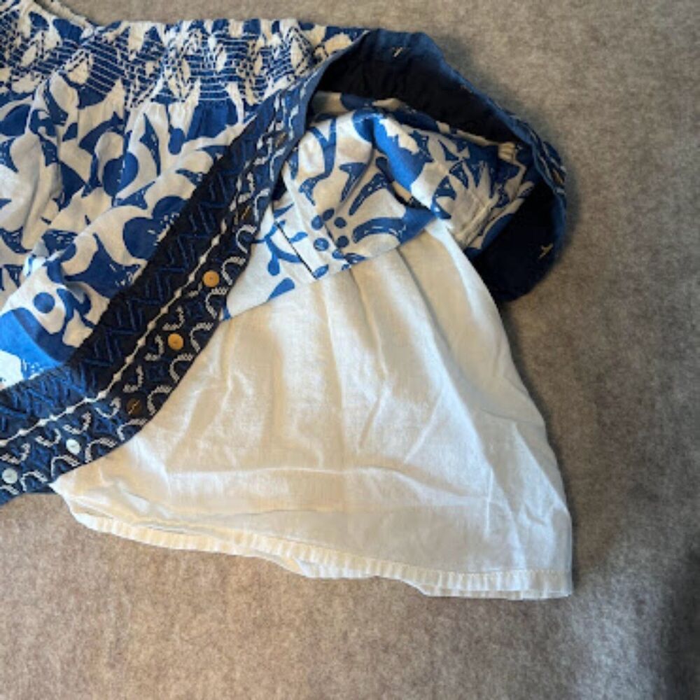 Hollister Blue and White Floral Mini Skirt Size Small - Picture 9 of 9